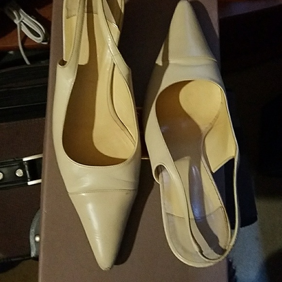 Leather Kitten pumps - Picture 1 of 2
